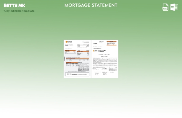 модерен стил Извод за хипотека на банката во САД Suncoast во шаблон за формати W